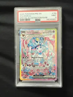 Pokemon Sylveon EX TCG Card 156/131 Prismatic Evolutions PSA9 - Image 1
