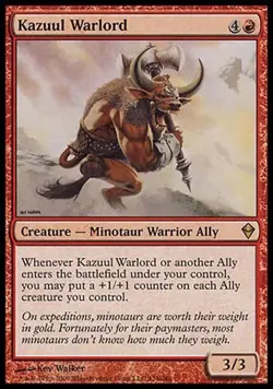 1x Kazuul Warlord Zendikar MtG Magic Red Rare 1 x1 Card Cards - Image 1