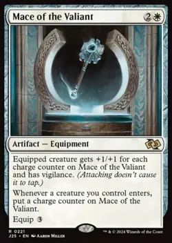 MTG 1x Mace of the Valiant, NM, Foundations Jumpstart, Equipment Charge Counters - Image 1