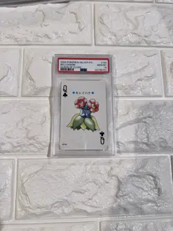 2000 POKEMON SILVER VERSION PLAYING CARDS 182 BELLOSSOM QUEEN OF CLUBS PSA10 - Image 3