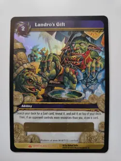 Landro's Gift Unscratched WoW World Of Warcraft TCG Loot Card - Image 1