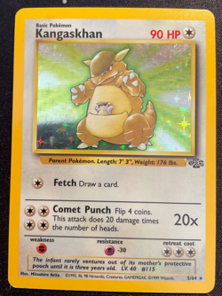 Pokemon TCG Kangaskhan Jungle 5/64 Unlimited Holo Rare LP+ - Image 1