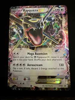 Pokemon TCG Rayquaza EX Shiny Black Star Promo Card XY69 MP - Image 1