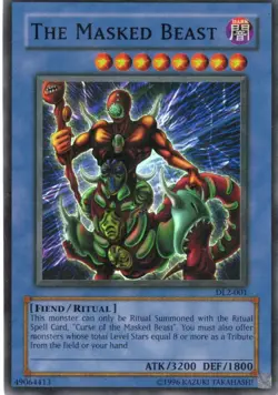 Yu-Gi-Oh! The Masked Beast Unlimited DL2-001 Super Rare LP/MP x1 - Image 1