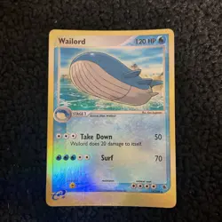 Pokemon Card - Wailord EX Ruby and Sapphire 14/109 Holo Rare - Image 1