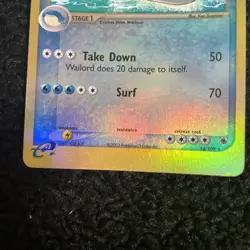 Pokemon Card - Wailord EX Ruby and Sapphire 14/109 Holo Rare - Image 5