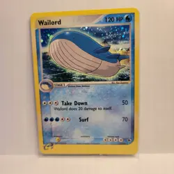 Pokemon Card TCG Wailord EX Ruby & Sapphire Holo Rare 14/109 - Never Played - Image 1