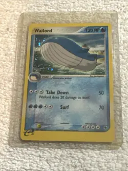2003 Pokemon TCG WAILORD 14/109 Ex Ruby & Sapphire Set HOLO LP/NM - Image 1