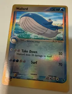 Pokemon TCG Wailord 14/109 Reverse Holo Rare EX Ruby & Sapphire Vintage - Image 1