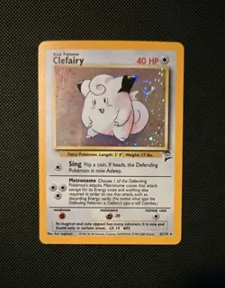 2000 Pokemon TCG Base Set 2 Clefairy #5/102 Holo Rare Vintage WoTC w/ SWIRL - NM - Image 1