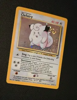 2000 Pokemon TCG Base Set 2 Clefairy #5/102 Holo Rare Vintage WoTC w/ SWIRL - NM - Image 2