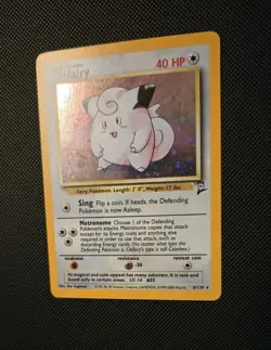 2000 Pokemon TCG Base Set 2 Clefairy #5/102 Holo Rare Vintage WoTC w/ SWIRL - NM - Image 3