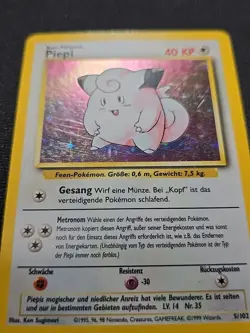 German Pokemon TCG Clefairy #5/102 Base Set Unlimited Holo Rare VTG WOTC 1999 MP - Image 2