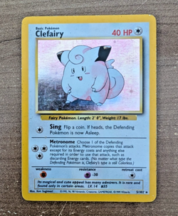 Pokemon TCG: Rare Vintage Clefairy Holo Card (WOTC Base Set - 5/102) - Image 1