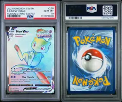 2021 Pokemon Sword & Shield Fusion Strike #268 Mew Vmax PSA 10 - Image 3