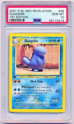 Pokemon Neo Revelation Quagsire 1st Edition #48 PSA 10 - POP 106 - Image 1