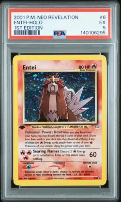 2001 POKEMON NEO REVELATION 1ST EDITION #6 ENTEI-HOLO PSA 5 - Image 1