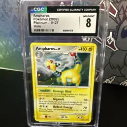 CGC 8.5 Ampharos 2009 Platinum 1/127 Holo Pokemon Card *Swirl* - Image 2