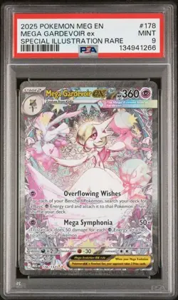 2025 POKEMON MEG EN #178/132 MEGA GARDEVOIR EX SPECIAL ILLUSTRATION RARE PSA 9 - Image 3