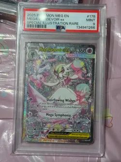 2025 POKEMON MEG EN #178/132 MEGA GARDEVOIR EX SPECIAL ILLUSTRATION RARE PSA 9 - Image 5