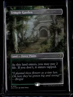 Temple Garden (Borderless) - 351 - Foil - ECL - NM - MTG Magic the Gathering - Image 1