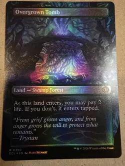 Overgrown Tomb - Foil - (Borderless) Lorwyn Eclipsed - Mtg - Image 2