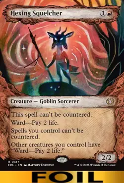Hexing Squelcher ** FOIL SHOWCASE ** #317 - Lorwyn Ecliped - NM MTG - Image 1