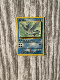 Pokemon TCG Articuno Card 17/62 Fossil Unlimited Non-Holo Rare MP - Image 1