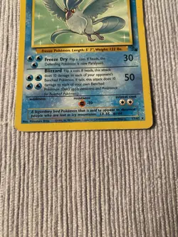 Pokemon TCG Articuno Card 17/62 Fossil Unlimited Non-Holo Rare MP - Image 5