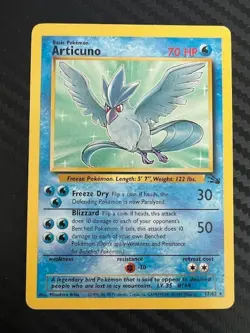 Pokemon TCG Articuno 17/62 Rare Unlimited Fossil Unlimited MP - Image 1