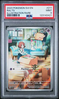 2023 POKEMON SVI EN-SCARLET & VIOLET ILLUSTRATION RARE #211 RALTS PSA 9 - Image 1