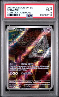 2023 POKEMON SVI EN-SCARLET & VIOLET ILLUSTRATION RARE #210 DROWZEE PSA 9 - Image 1