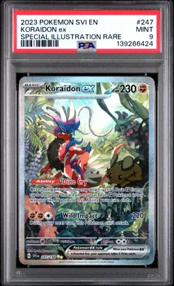 2023 POKEMON SVI EN-SCARLET & VIOLET SPECIAL ILLUSTRATION RARE KORAIDON EX PSA 9 - Image 1