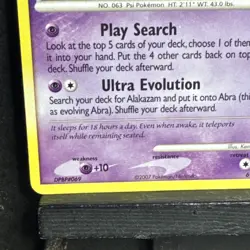 Abra Mysterious Treasures Pokemon TCG 69/123 Diamond & Pearl Common - Image 5