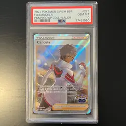 PSA 10 Pokemon Go Candela Full Art SWSH228 Team Valor Promo - Image 1