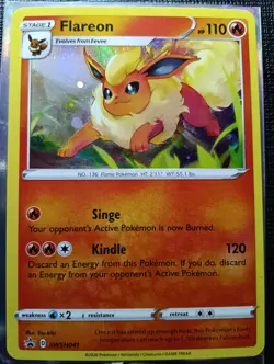Pokemon TCG - Flareon SWSH041 Black Star Promo - NM - Image 1
