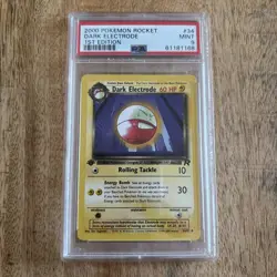 Pokemon Dark Electrode 1st Edition Team Rocket PSA 9 Mint 34/82 - Image 1
