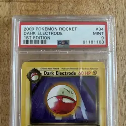 Pokemon Dark Electrode 1st Edition Team Rocket PSA 9 Mint 34/82 - Image 2
