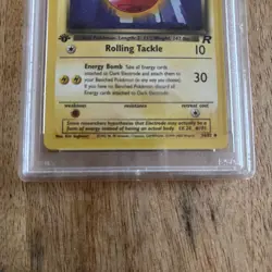 Pokemon Dark Electrode 1st Edition Team Rocket PSA 9 Mint 34/82 - Image 3