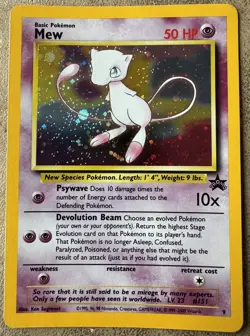 Rare Pokemon Holographic Mew Black Star Promo Card #9 , Excellent Condition - Image 1