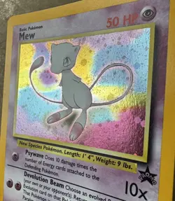 Rare Pokemon Holographic Mew Black Star Promo Card #9 , Excellent Condition - Image 3