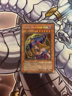 YuGiOh Dark Magician Girl Magician's Force MFC-000 1st Ed Secret MP/HP (ADP) - Image 1