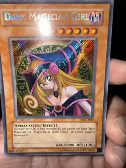 YuGiOh Dark Magician Girl Magician's Force MFC-000 1st Edition Secret Rare NM/LP - Image 1