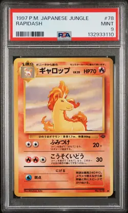 1997 POKEMON JAPANESE JUNGLE #78 RAPIDASH PSA 9 - Image 1