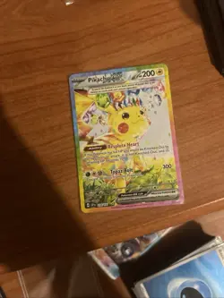 Pokemon TCG Sir Pikachu EX 238/191 Sv08: Surging Sparks Holo Card Near Mint NM - Image 5