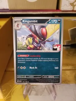 Kingambit Pokemon Prize Pack Series 3 Promo Pokemon Card NM/LP Play Stamp - Image 1