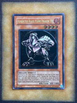 Yugioh Horus The Black Flame Dragon LV4 SOD-EN006 Ultimate Rare LP - Image 1