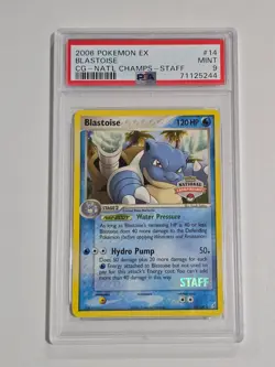 2006 Pokemon Blastoise - (National Championships) [Staff] #14/100 PSA 9 - Image 1