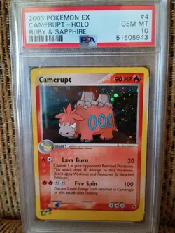 2003 Pokemon Ex #4 Camerupt Holo PSA 10 Gem Mint Ruby & Sapphire Vintage - Image 1