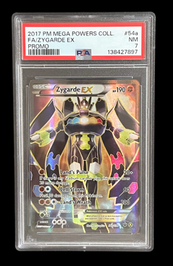 2017 Pokemon Mega Powers Collection Zygarde EX #54a Full Art PSA 7 NM Promo - Image 1
